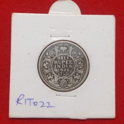 Half Rupee Silver George V 1926 Calcutta Mint