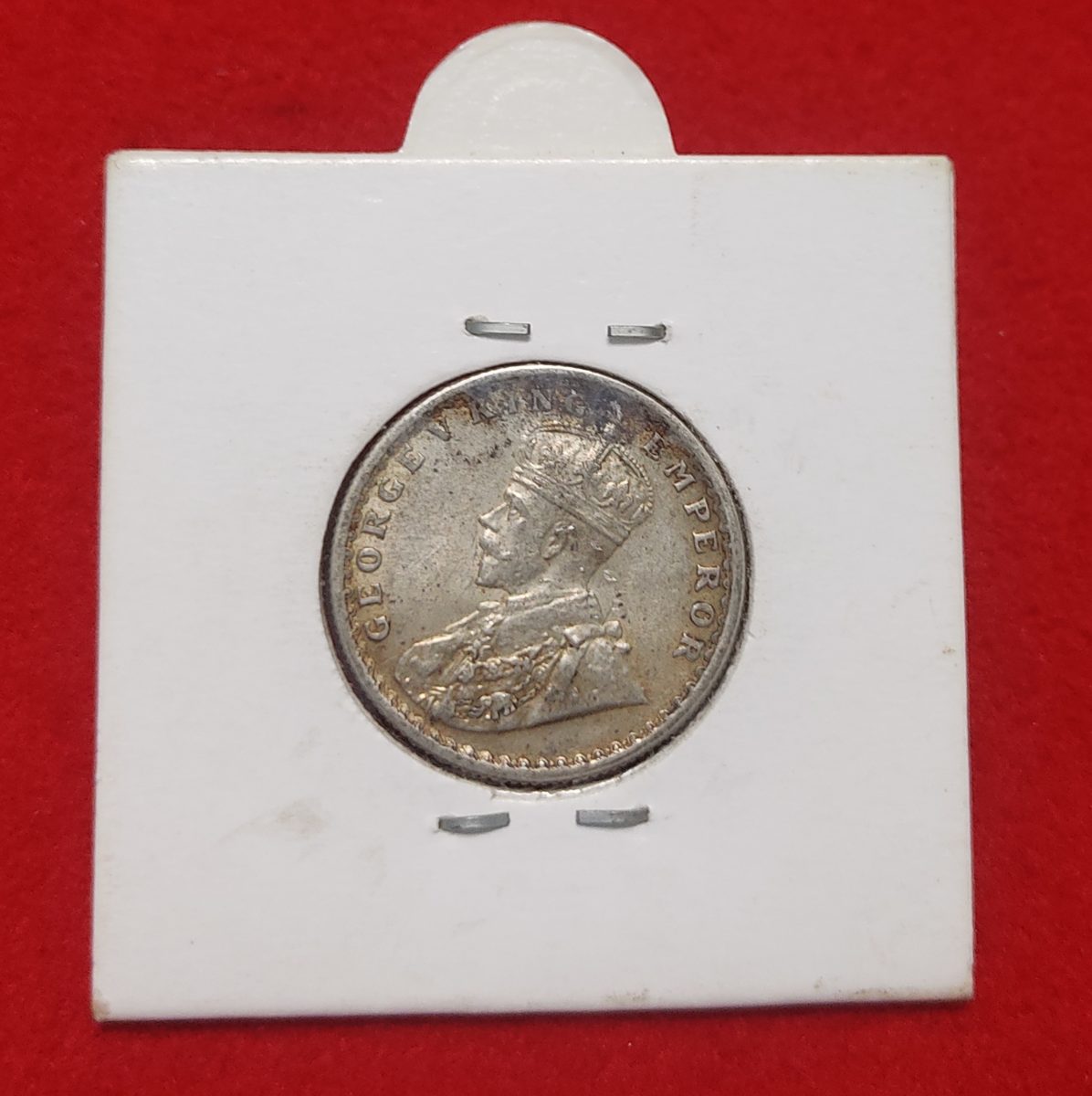 Half Rupee Silver Coin George V 1933 Calcutta Mint Good Condition