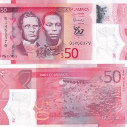 Jamaica 50 Dollars Independence Rare GEM UNC Polymer Note