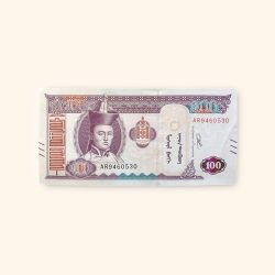 100 Mongolian Tugrik World Banknote issued in 2014 Gem Unc Very Unique and rare
