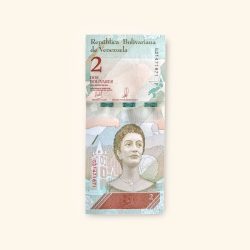 2 Bolivares World Banknote from the Bolivarian Republic of Venezuela Gem Unc Very Unique and rare