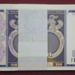 Uzbekistan 100 So‘m Serial GEM UNC (100 Note) packet Lowest Price