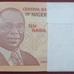 Nigeria 10 Naira GEM UNC Rare Polymer (100 note )Serial Packet