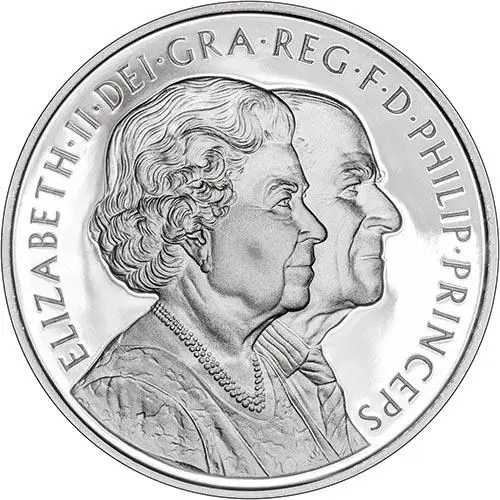 2007 Diamond Wedding Crown, Five Pounds Brilliant Special Issue Royal Mint Proof Set with Beautiful Certificate