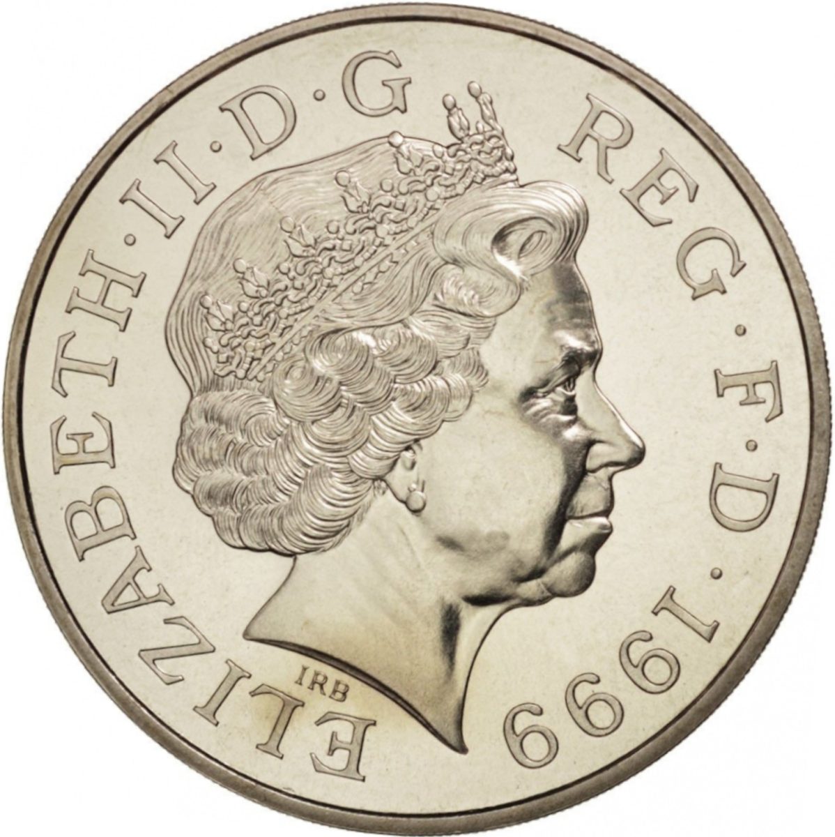 England 5 Pound 1977 Memorial Coin with Stamp Cover Royal Mint Issue PROF Set