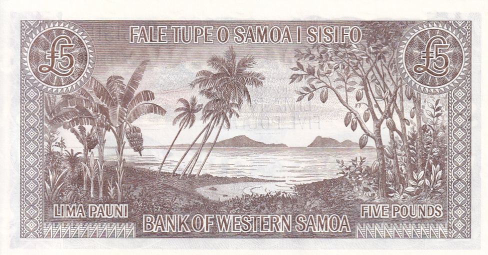 Samoa 5 Pounds 202 Unc Note