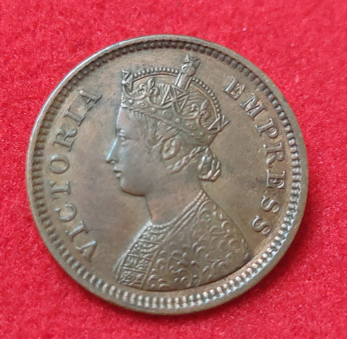 1/2 Pice Victoria Empress 1895 Calcutta Mint