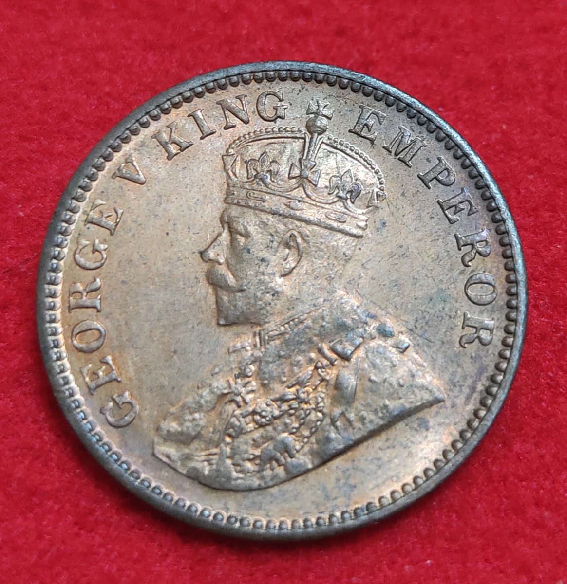 One Quarter Anna George V 1933 UNC Condition
