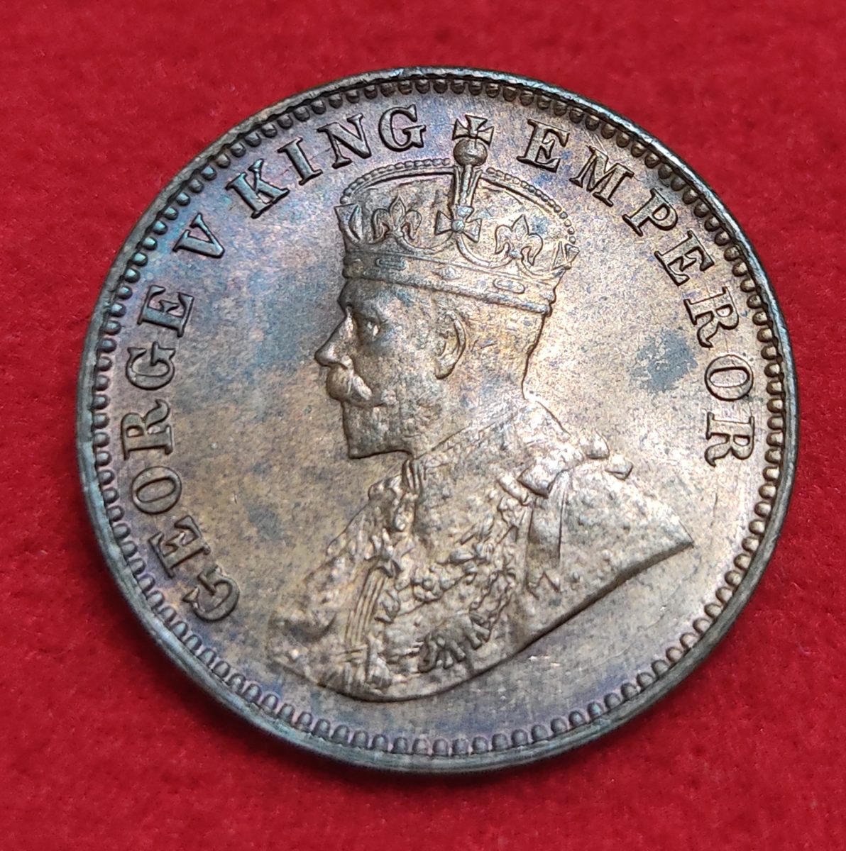 One Quarter Anna George V1917 UNC Condition