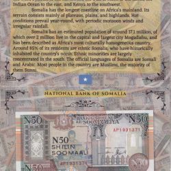 Somalia 50 Shilling UNC Note with Beautiful Packing