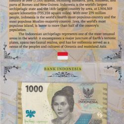 Indonesia 1000 Rupiah UNC Note with Beautiful Packing