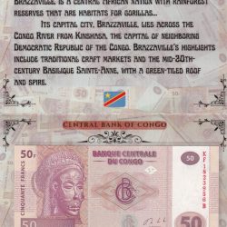 Congo 50 Francs UNC Note with Beautiful Packing