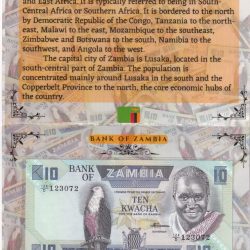 Zambia 10 Kwacha UNC Note with Beautiful Packing