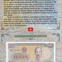 Vietnam 1000 DONG UNC Note with Beautiful Packing