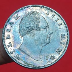 Extremely Rare Silver One Rupee Coin 1835 Weight 11.66 GMS High Grade with Rainbow Lustre
