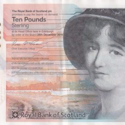 10 Pounds Royal Bank Of Scotland rare Polymer note#B-2