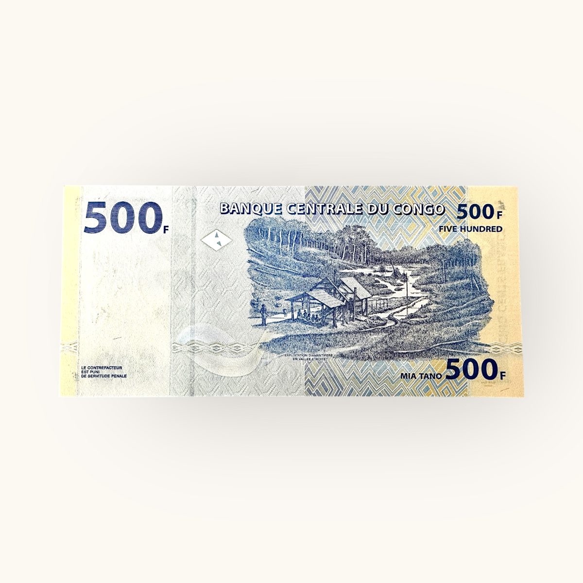 500 Banco Du Congo with Diamonds on front World Country Serial Packet Unc Issue Very Very Unique and Rare