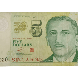 Singapore "Polymer" Issue 5 Dollars Theme Garden CITY in Collectable Grade.
