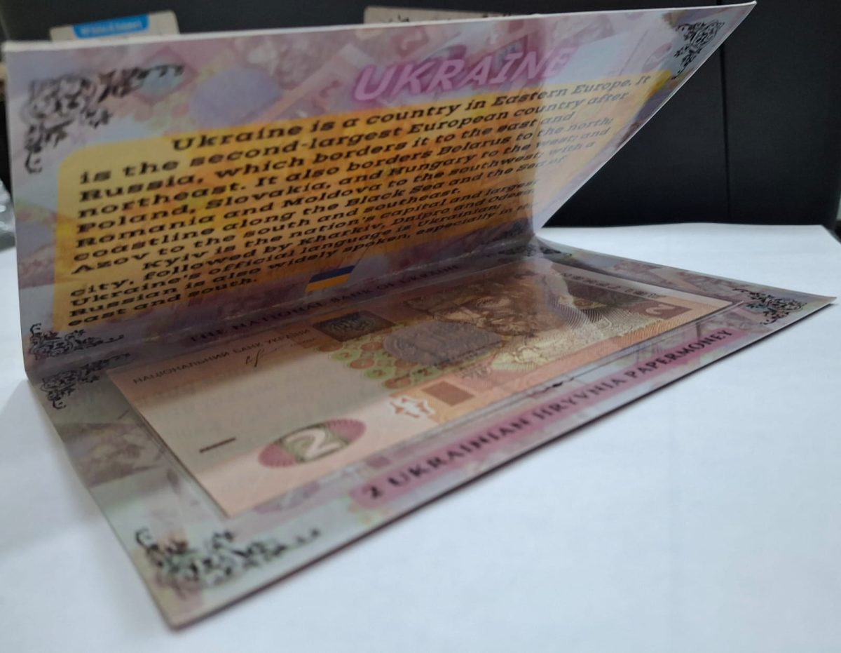 Ukraine 2 Ukrainian UNC Note with Beautiful Packing