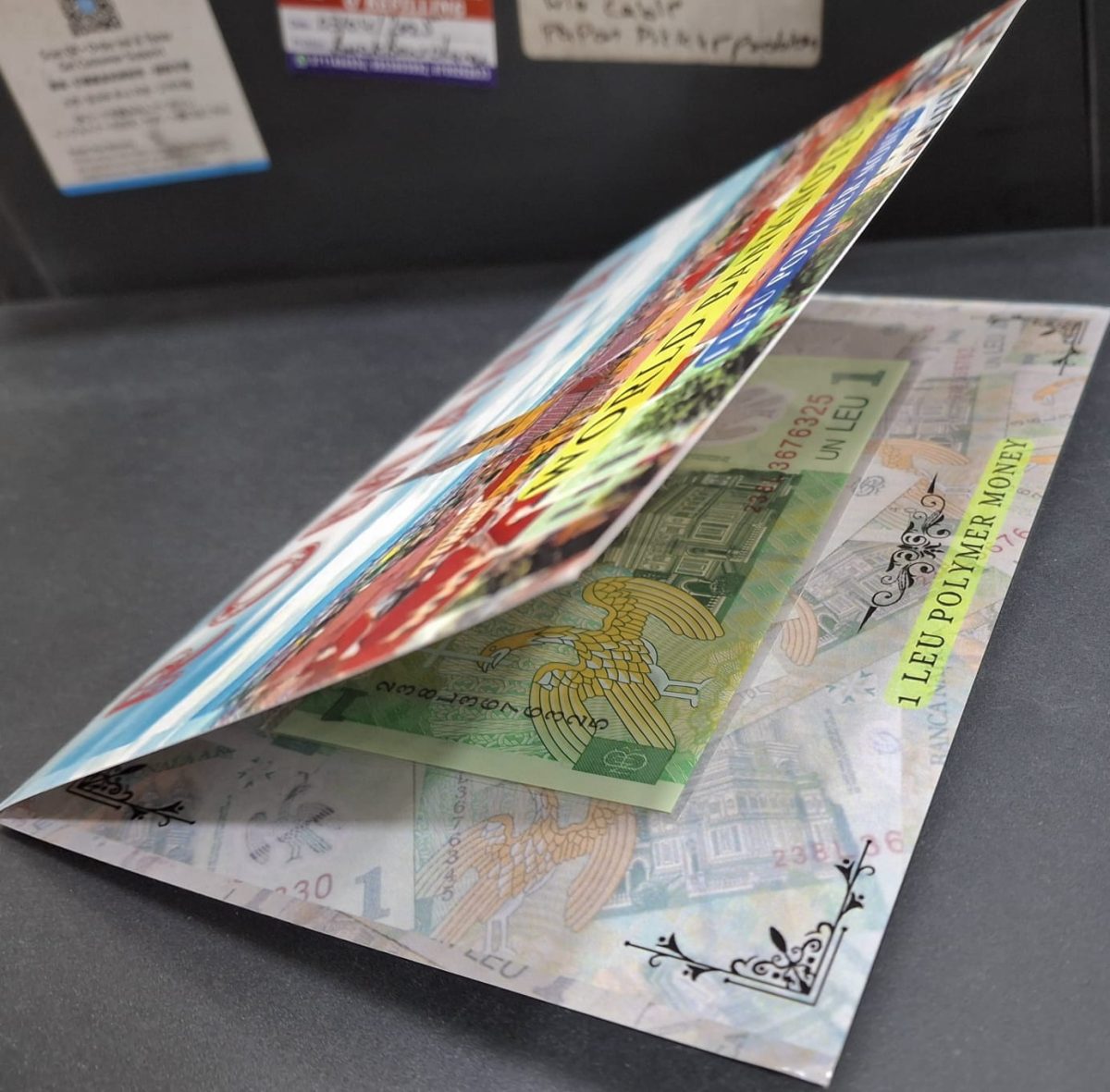 Romania 1 LEU UNC Note with Beautiful Packing