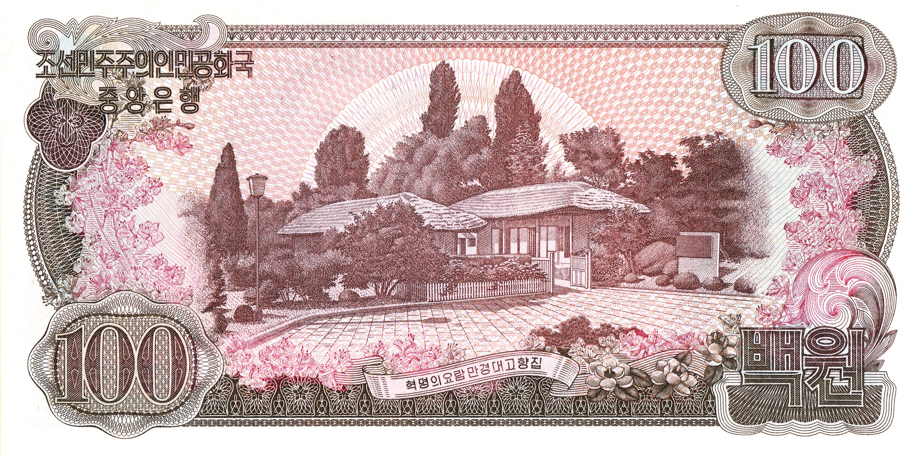 North Korea 100 Won World Banknote Issued in 1978 Unique and Rare