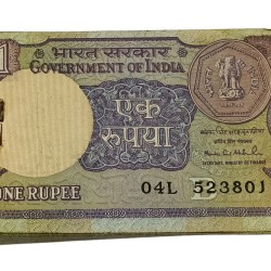 One Rupee Old Issue Year 1991 Sign Montex Singh Aluwalia Serially 100 Notes Complete Bundle **Scare** UNC Grade.