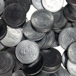 10 Coin Lot of 5 Rupee Jagat Guru Shree Narayana Gurudev Randomly Coin Given