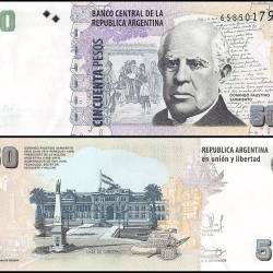 Argentina 50 Pesos Banknote 2014 ND P356a7 UNC Unique and Rare