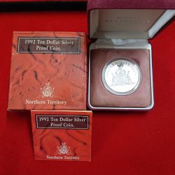 Extremely Rare Coin Elizabeth II 10 Dollars Australian Northern Territory 1992 Year Australian Government Proof Coin Rarelly Issue