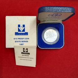 Extremely Rare Coin Elizabeth II 10 Dollars Commemorative Issue New South Wales 1987 Year Australian Government Proof Coin Rarelly Issue