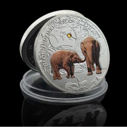 Extremely Rare 1000 Kwach 2014 Year Asian Elephant Republic of Zambia