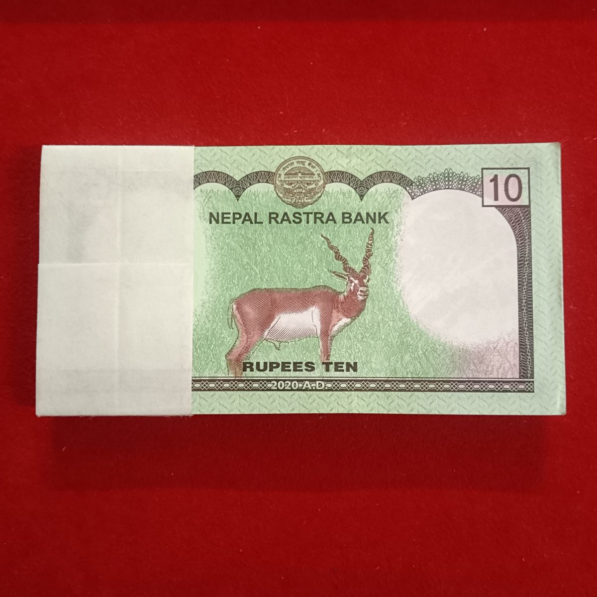 Rare Rare Ten Rupees Bundle Nepal Rastra Bank 2020 Year