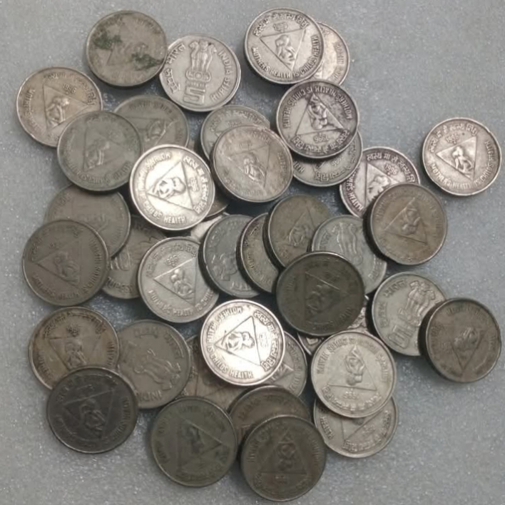 Five Rs Mothers Health is Child's Health 1996 Year Mix Mint Hyderabad or Bombay 100 Pcs Given