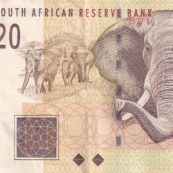 South Africa 20 Rand rare lowest price note #b-2