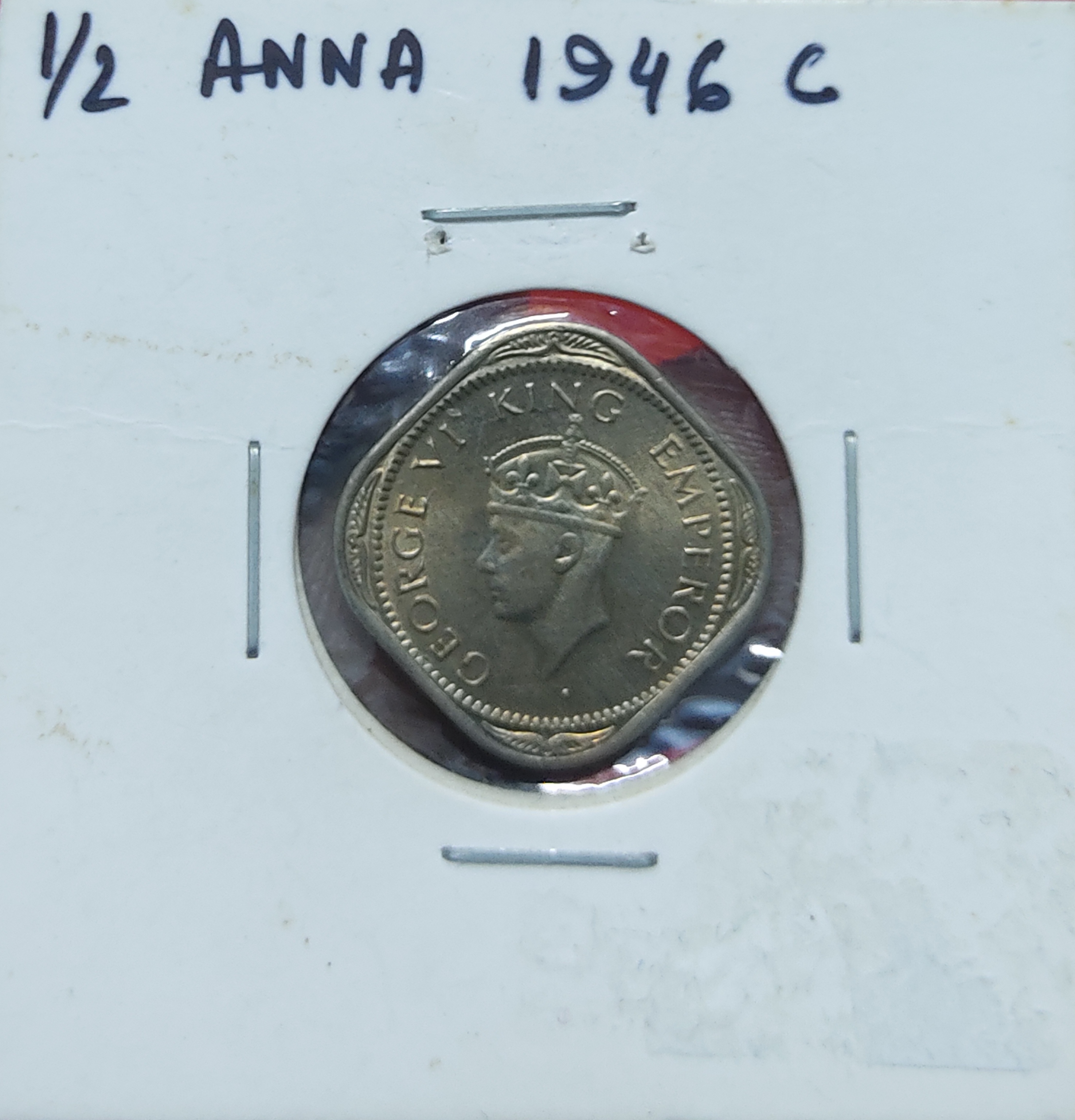 1/2 Anna George VI 1946 Mint Calcutta Mint UNC Condition