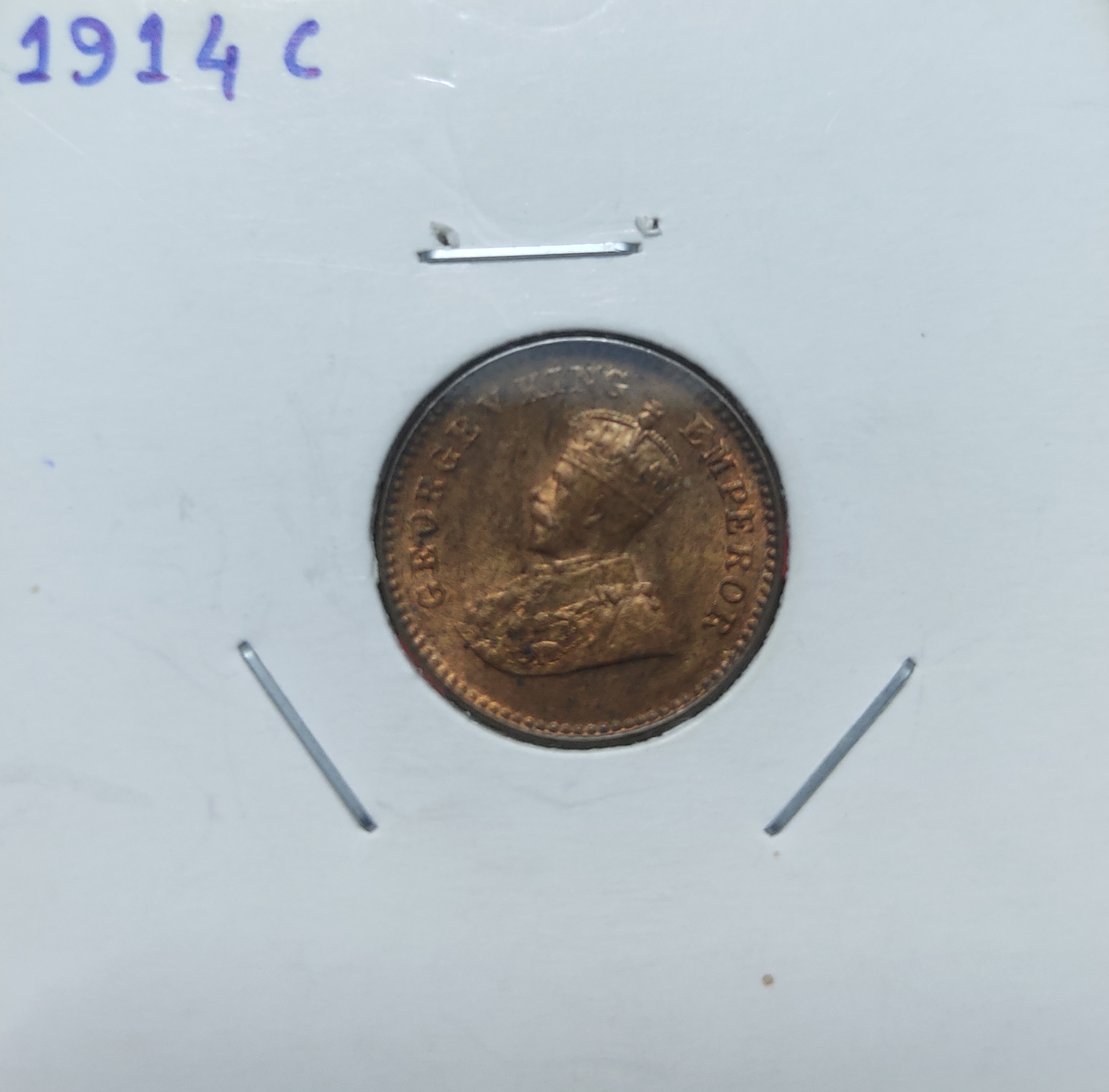 1/12 Anna George V 1914 Calcutta Mint UNC Condition