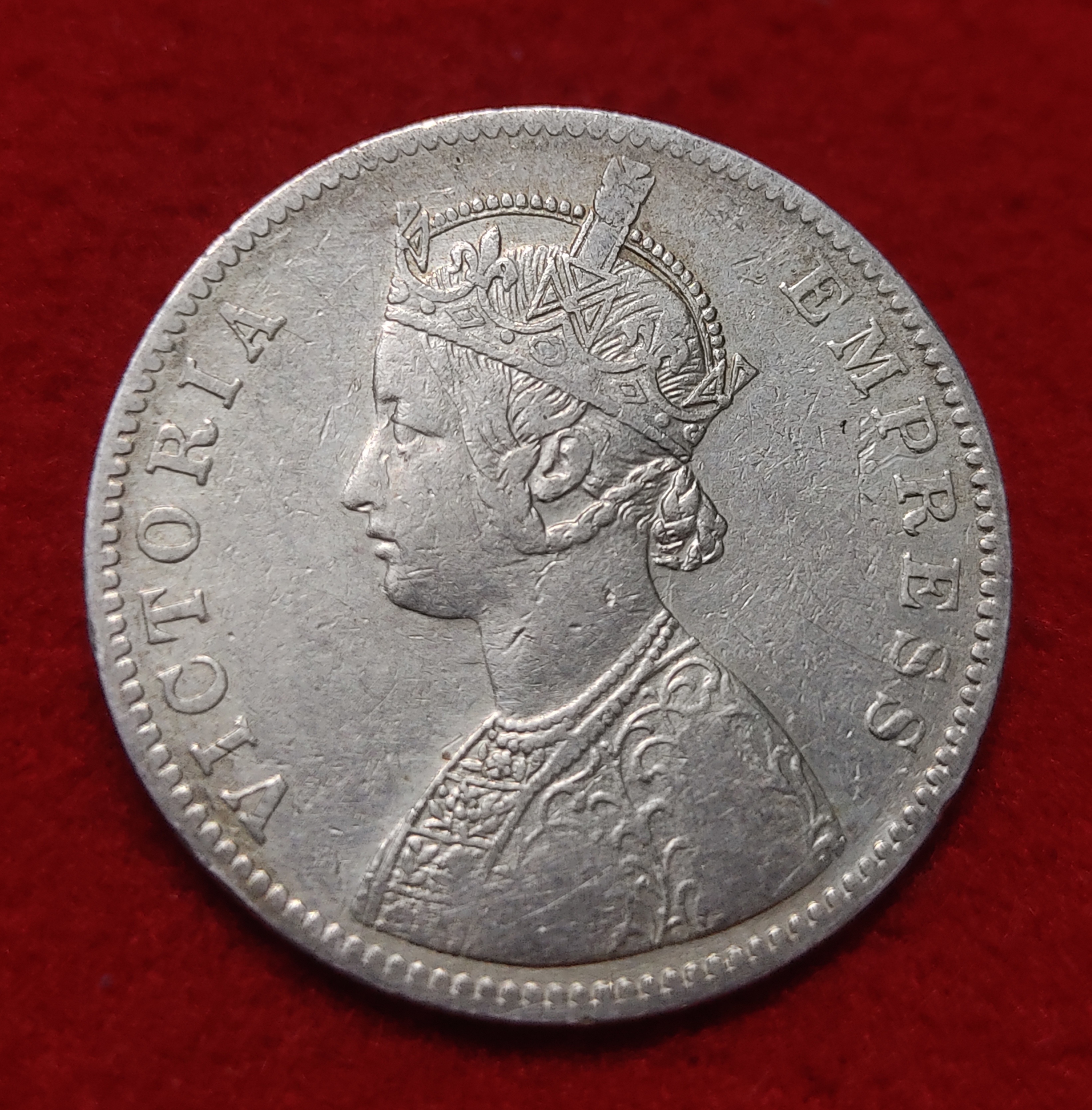 One Rupee Coin Silver Victoria Empress Bombay Mint Weight 11.66 GMS