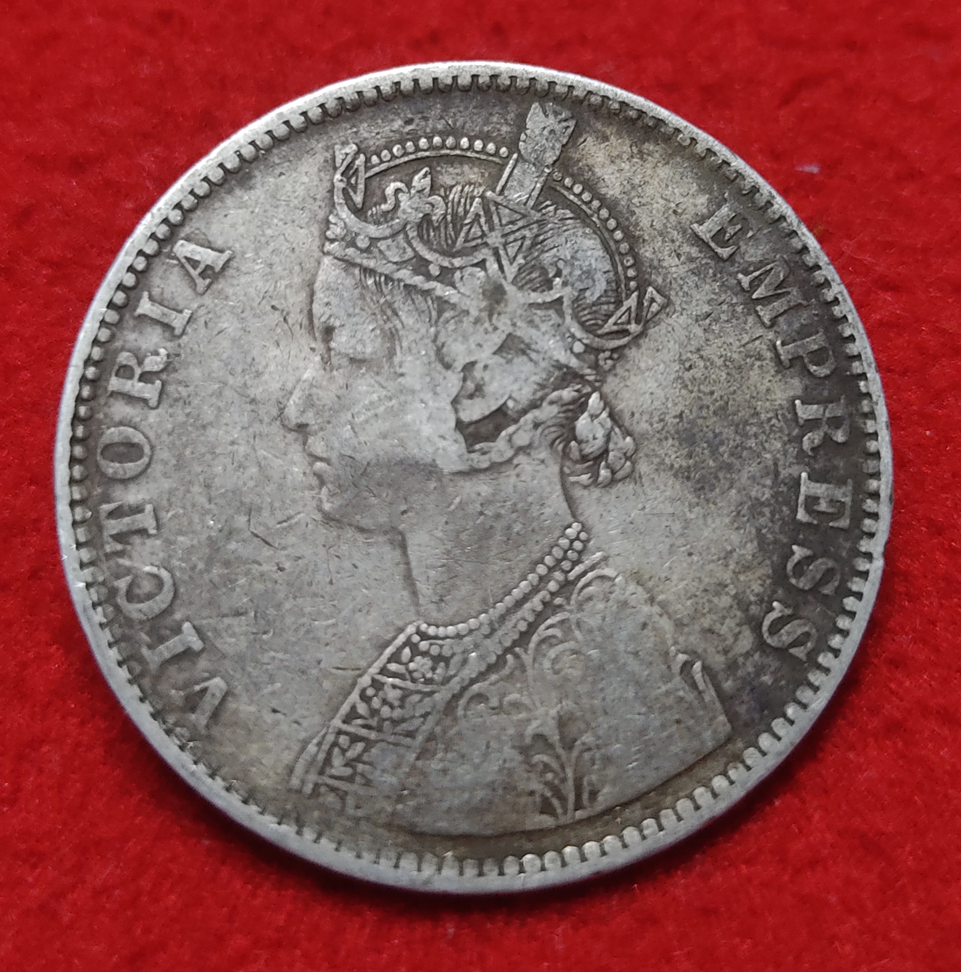 One Rupee Silver Coin Victoria Empress Year 1901 Weight 11.66GMS Bombay Mint