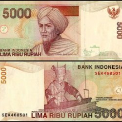Indonesia 5000 Rupiah World Banknote from 2009 and features Tuanku Imam Bondjol UNC Unique and Rare