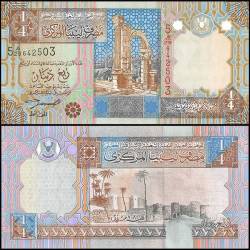 Libya One Fourth Dinar World Banknote 2002 ND P62 UNC Unique and Rare