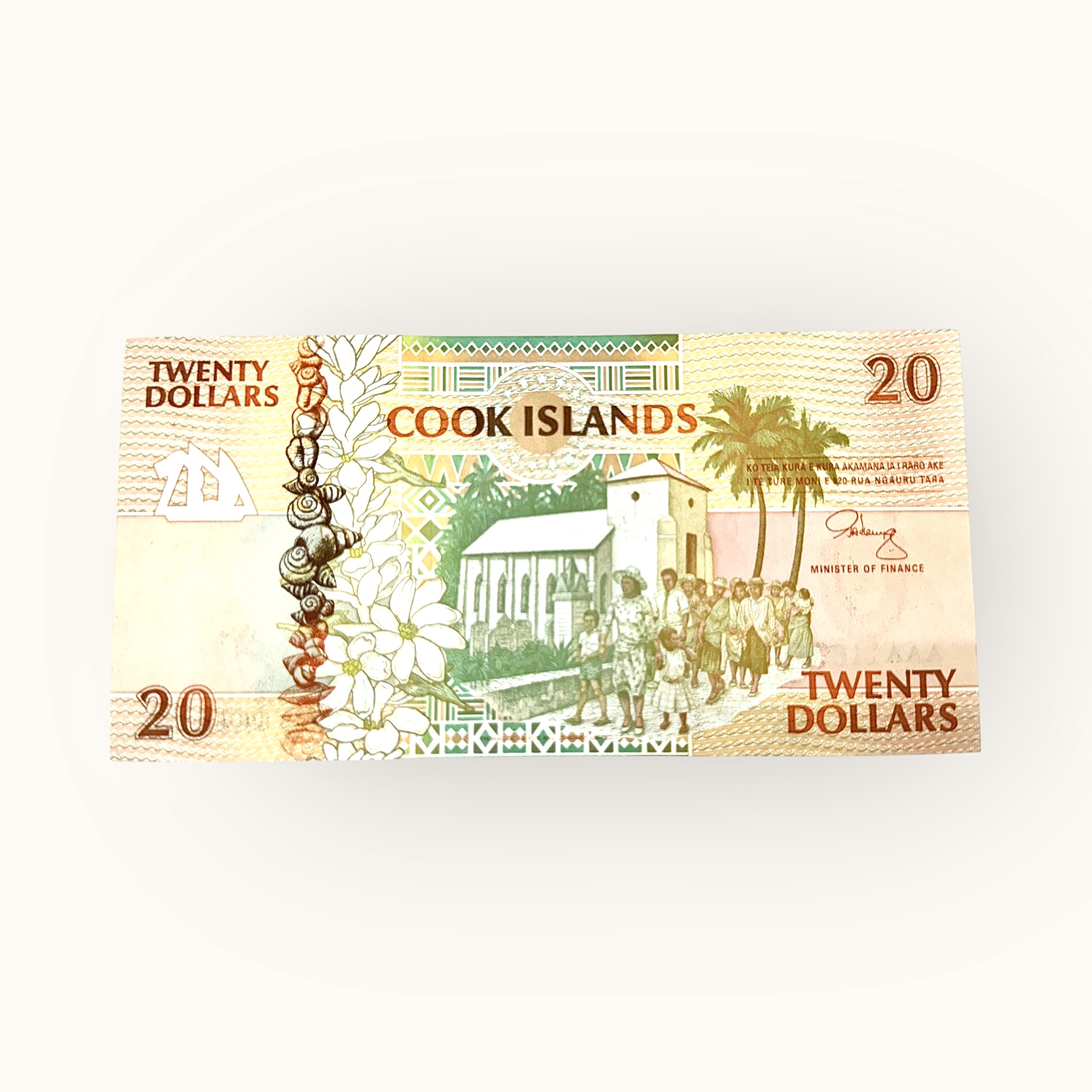Cook Islands 20 Dollars World Banknote 1992 UNC Ending 786 Ultra Rare