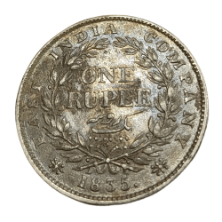 British India Silver Rupee East India Company Year 1835 King William-IIII **Rare** Collectable Grade.