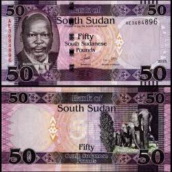 South Sudan 50 South Sudanese Pounds Banknote 2015 P14a UNC Unique and Rare
