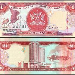 Trinidad and Tobago 1 Dollar World Banknote Series 2002 P41 UNC Unique and Rare