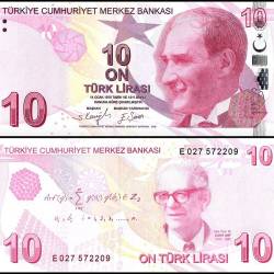 Turkey 10 Lira World Banknote L1970 P223e UNC Unique and Rare