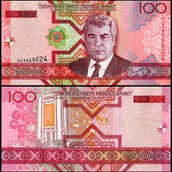 Turkmenistan 100 Manat Banknote 2005 P18 UNC Unique and Rare