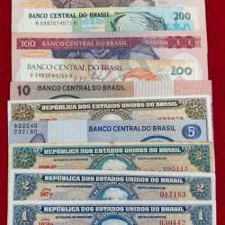 15 Different Brasil top condition all different denomation old note set