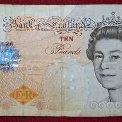 England 10 Pounds - Elizabeth II Charles Darwin VARY Rare Note #B-2