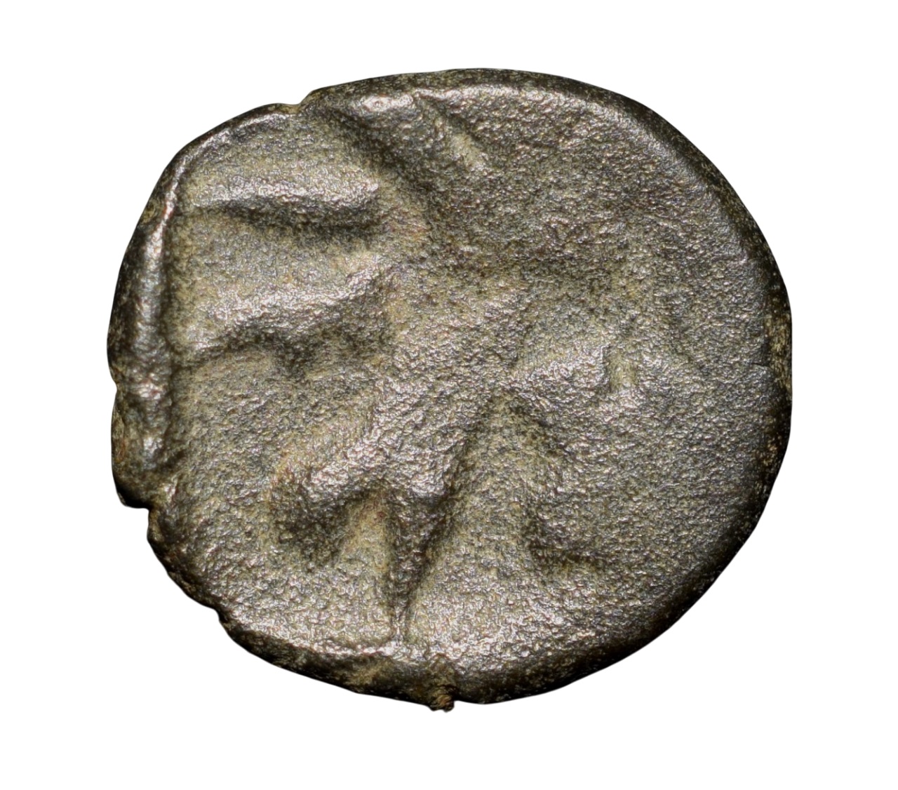 Copper-Alloy Coin of Bhimavarman(3rd Cen. AD) of Magh Dynasty of Kausambhi Bull/Inscription Rare