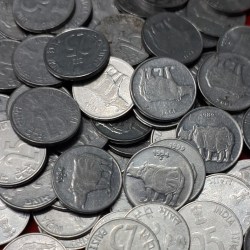 25 Paisa Hipopotamus Coin MIX Year Lot of 75 Coins